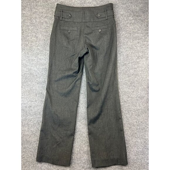 Cartannier Dress Pants Women's 8 Gray Pleated Bootcut Hi Rise Exposed Buttons - Picture 7 of 8